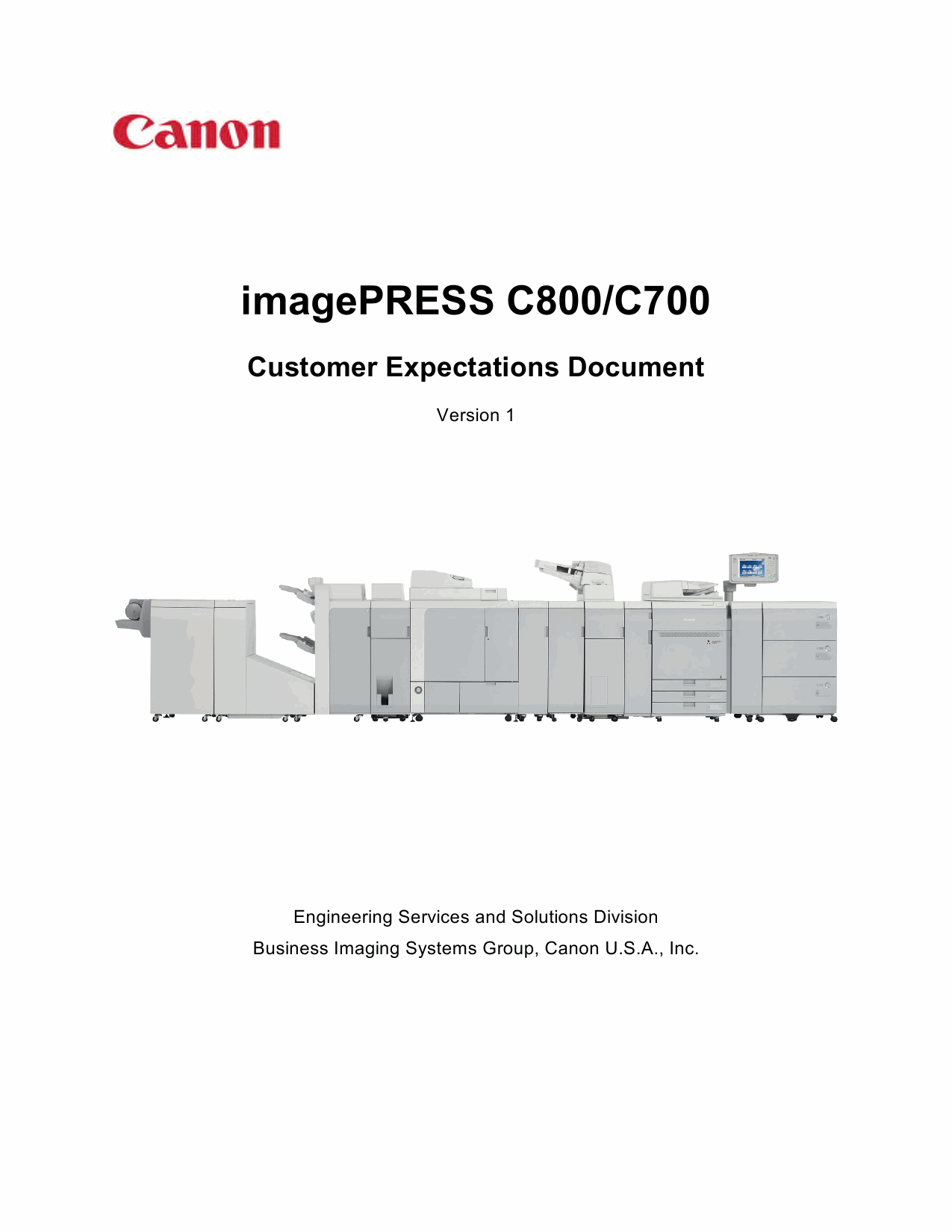 Canon imagePRESS C800 C700 Customer Expectations Document-1